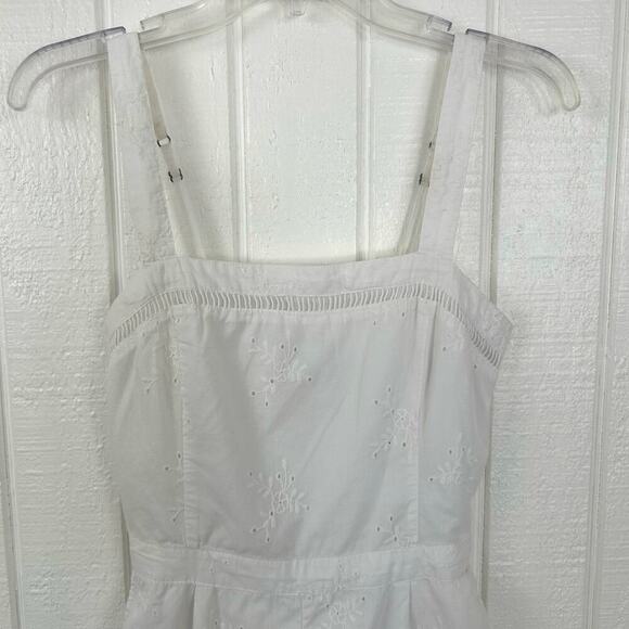 Hollister Women Cotton Shorts Romper Sleeveless White Preppy Boho Size Small - Picture 2 of 9